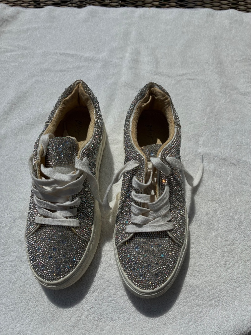 Rhinestone sneakers, size 6.5 M